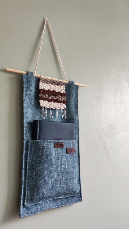 KÄTKÖ Mini Geometric Mermaid– Upcycled Textile Wall Pocket