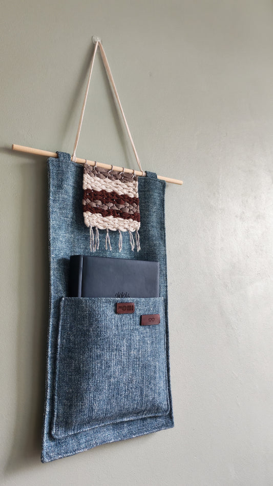 KÄTKÖ Mini Geometric Mermaid– Upcycled Textile Wall Pocket