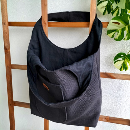 Handmade Tote Bag Boho Black