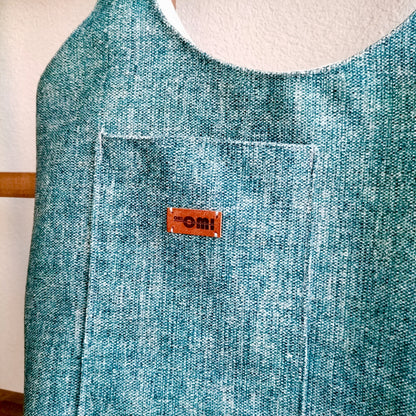 Handmade Tote Bag Boho Mermaid Blue Upcycled