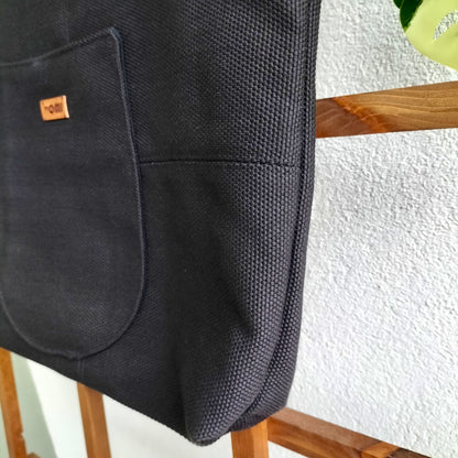 Handmade Tote Bag Boho Black