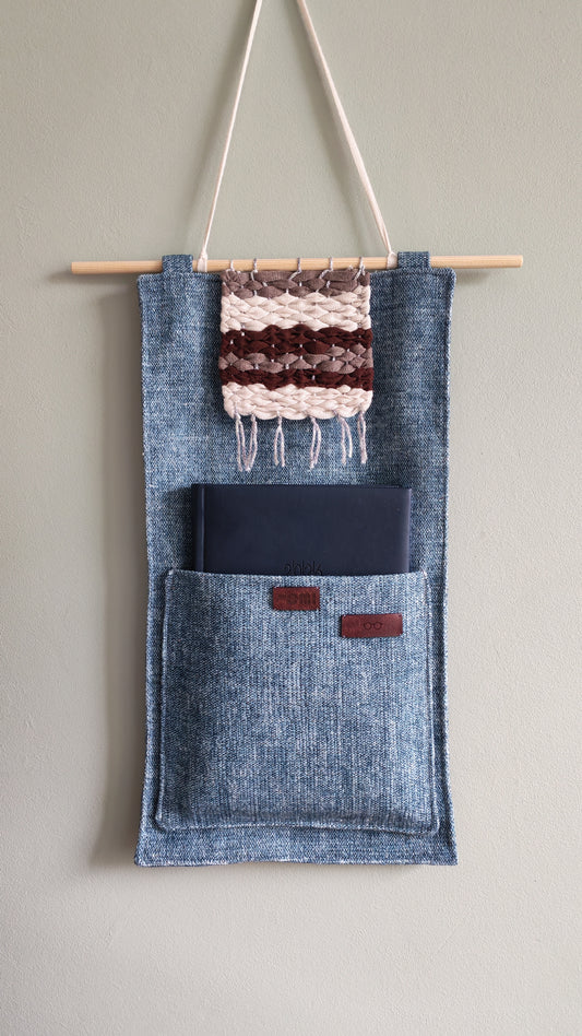 KÄTKÖ Mini Geometric Mermaid– Upcycled Textile Wall Pocket