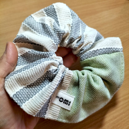 Scrunchie Beige, Gray & Light Green